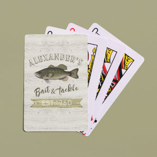 Fishing Personalised Name Deck of  Playing Cards