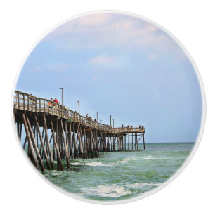Fishing Pier by Shirley Taylor Ceramic Knob