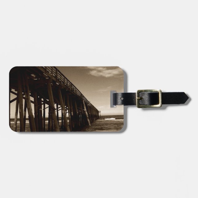 Fishing Pier Luggage Tag (Front Horizontal)