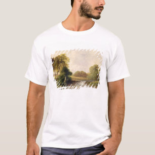 Fishing: Playing a Fish (oil on canvas) T-Shirt