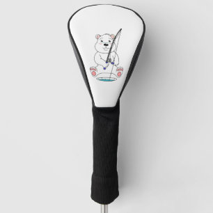 Fishing Polar Bear Golf Head Cover
