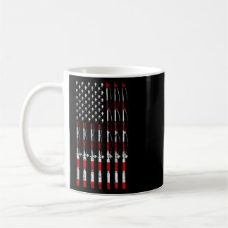 Fishing Pole American Usa Flag Patriotic Fishing G Coffee Mug