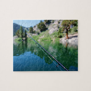 Fishing pole and lake jigsaw puzzle