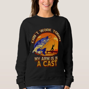 Fishing Pole Cast Reeling In Fish Fisherman 13293 Sweatshirt