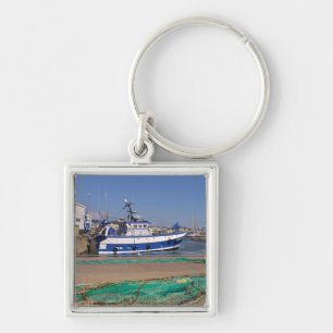 Fishing port at La Turballe in France Key Ring