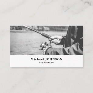 Fishing Portrait, Fisherman, Fishing Tackle Store Business Card