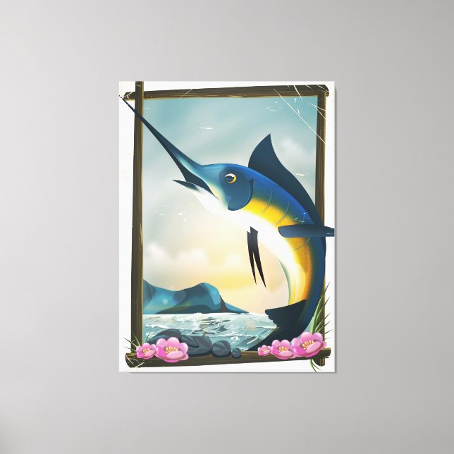 Fishing poster canvas print (Front)