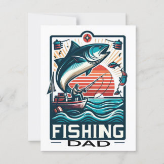 Fishing poster, card