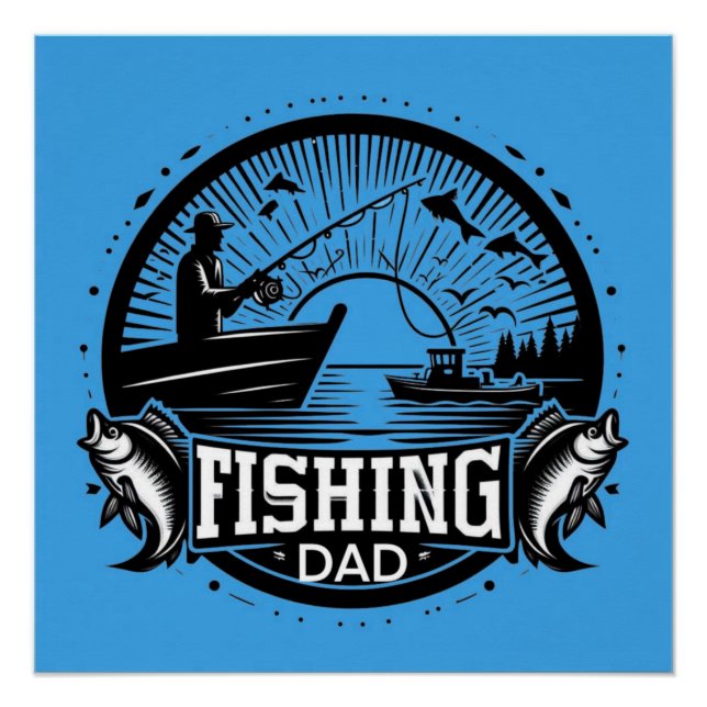 Fishing poster poscard (Front)