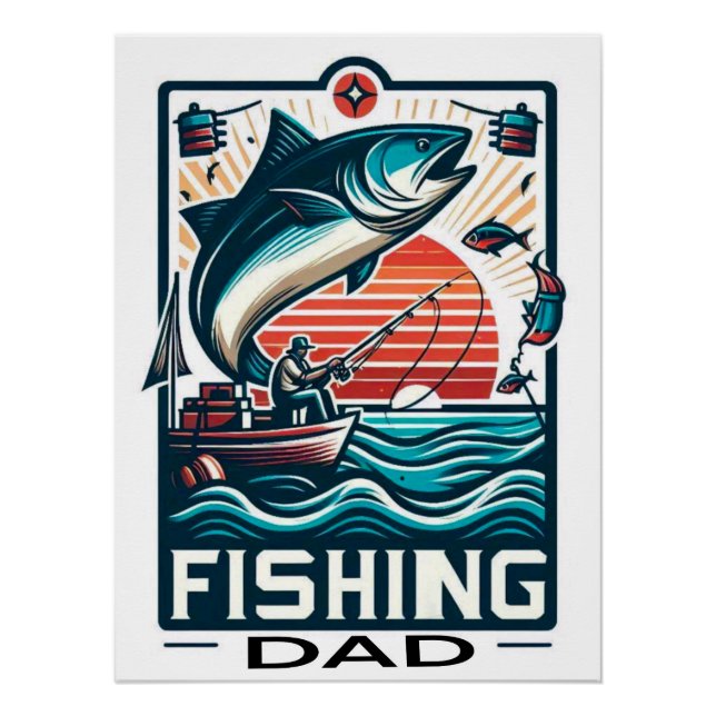 Fishing poster poscard (Front)