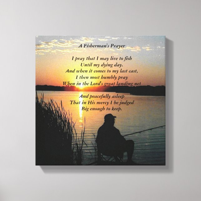 Fishing Prayer Canvas Print (Front)