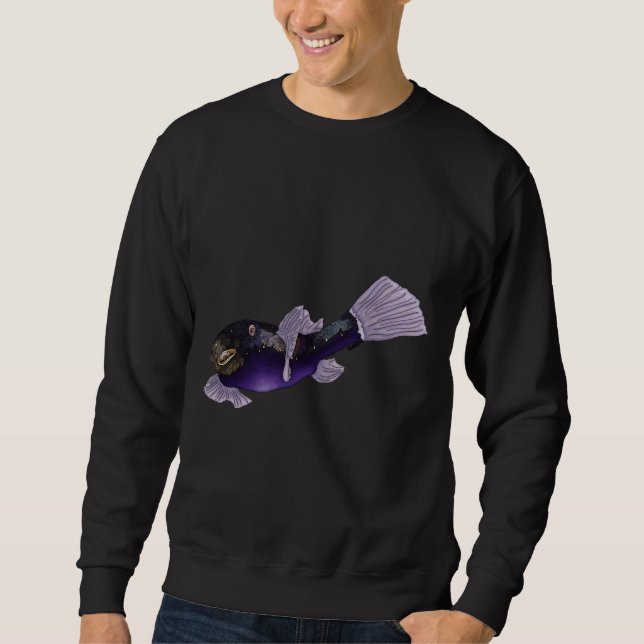 Fishing Pufferfish 68 Sweatshirt (Front)