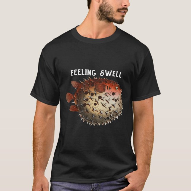 Fishing Pufferfish 75 T-Shirt (Front)