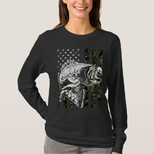 Fishing Pullover Hoodie Camouflage American flag F