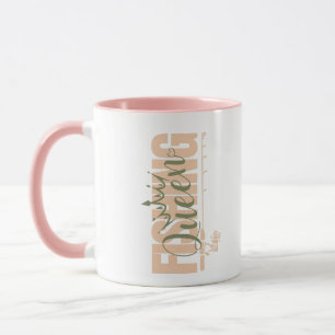 Fishing queen   rose n military mug