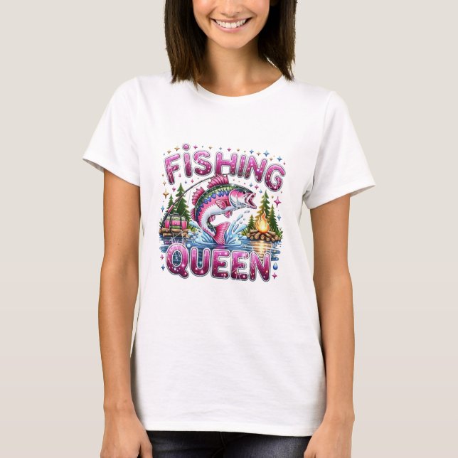 Fishing Queen Women T-Shirt  (Front)