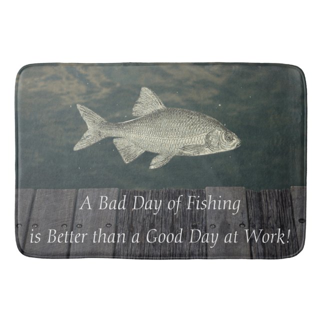 Fishing Quote Bath Mat (Front)