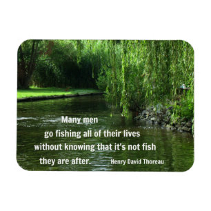 Fishing quote by Henry David Thoreau Magnet