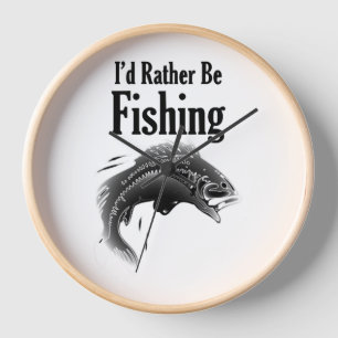 fishing rather be fish clock