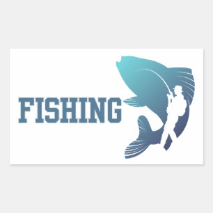 Fishing Rectangular Sticker