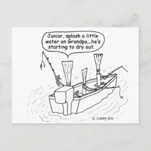 Fishing Reeds Postcard