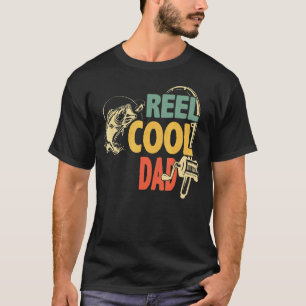Fishing Reel Cool Dad For Family Members Fathers T-Shirt