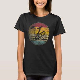 Fishing Reel Fish Rod Tackle Retro Vintage Dad Fat T-Shirt