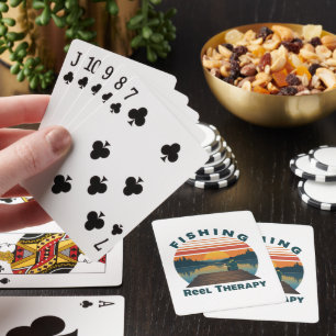 Fishing Reel Therapy Dad Playing Cards