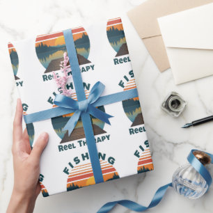 Fishing Reel Therapy Dad Wrapping Paper