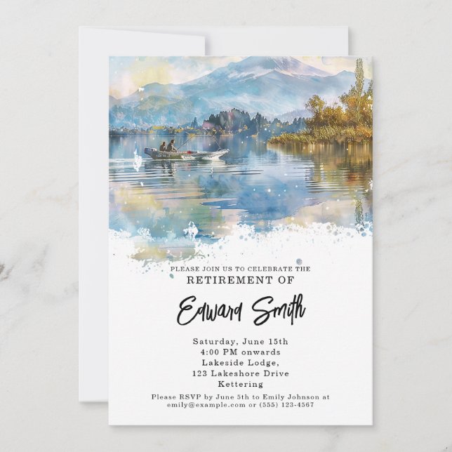 Fishing Retirement Party Invitation (Front)