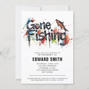 Fishing Retirement Party Invitation