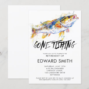 Fishing Retirement Party Invitation