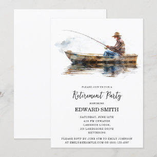Fishing Retirement Party Invitation