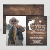 Fishing Retirement Photo Invitation