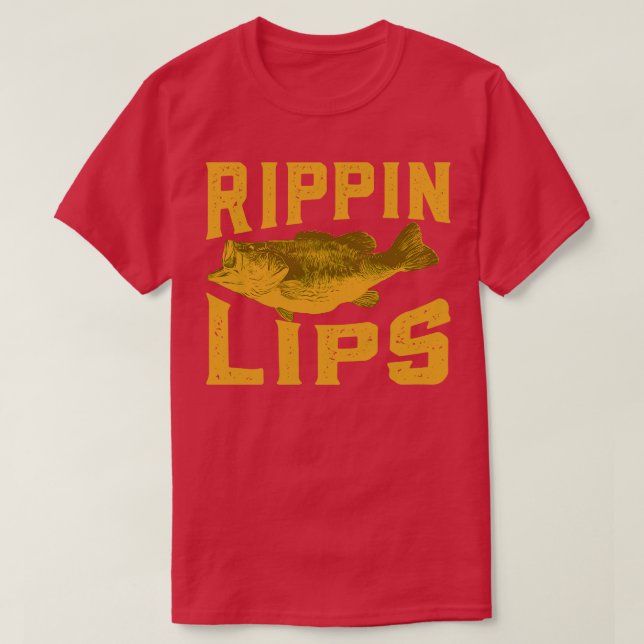 Fishing Rippin Lips T-Shirt (Design Front)