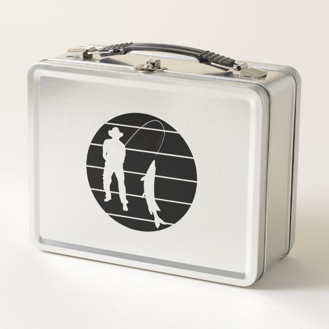 Fishing rod fishing fishing tournament metal lunch box (Front)