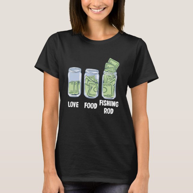 fishing Rod Money Bank T-Shirt (Front)