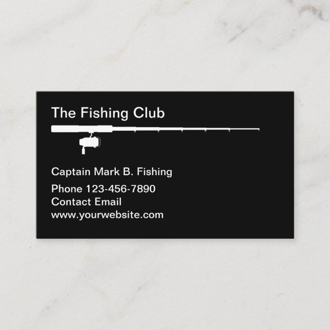Fishing Rod Sports Club  Business Card (Front)