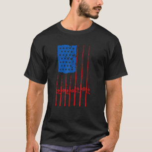 Fishing Rod Us Flag Apparel Love Fishing 4th Of Ju T-Shirt