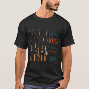 Fishing Rods Potato Chips Quote Funny Angler T-Shirt