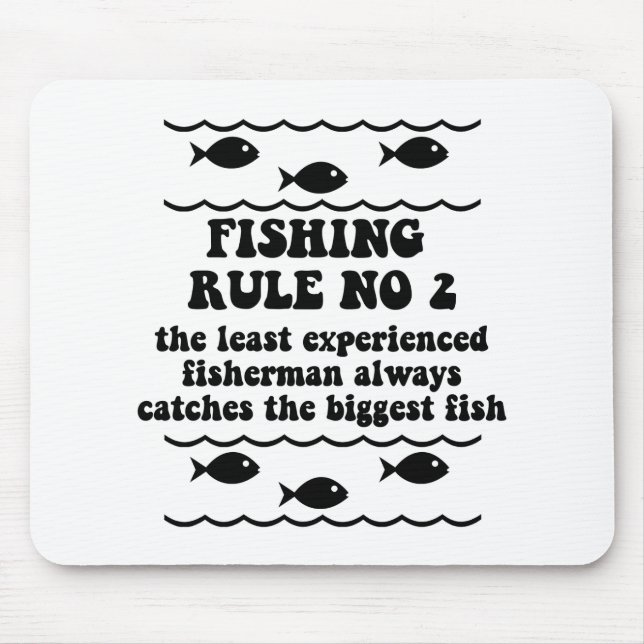 Fishing Rule No 2 Mouse Mat (Front)