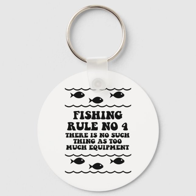 Fishing Rule No 4 Key Ring (Front)