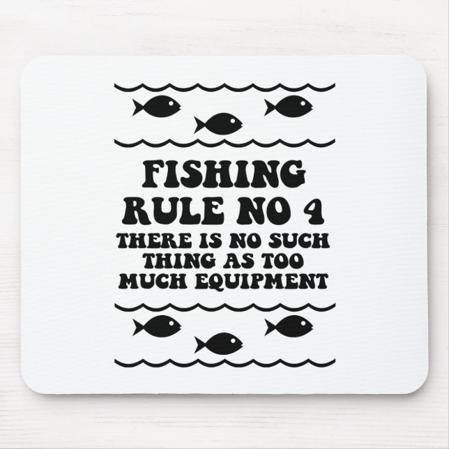 Fishing Rule No 4 Mouse Mat (Front)