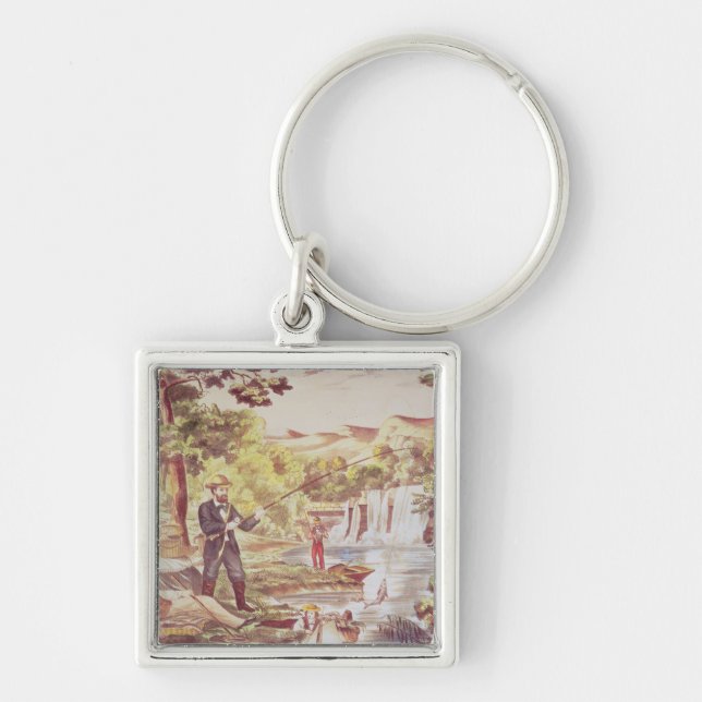 Fishing Scene Key Ring (Front)