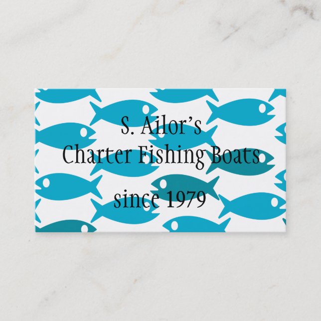 Fishing,seafood or ocean themed business card (Front)