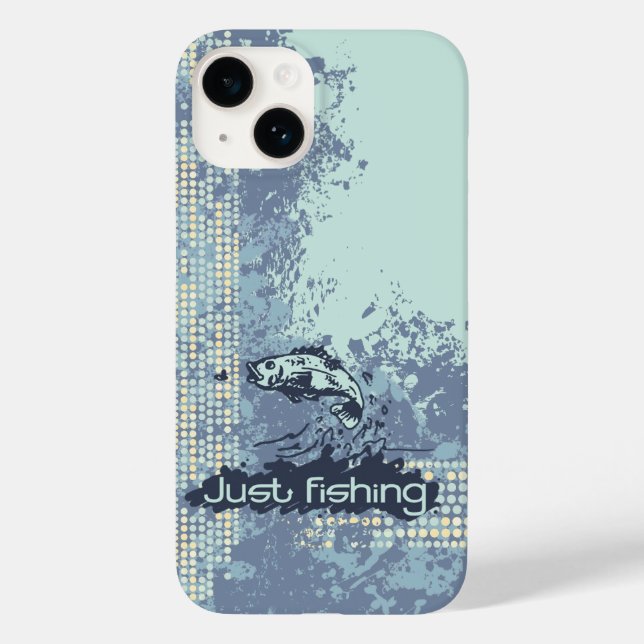 Fishing seascape blue green water splash Case-Mate iPhone case (Back)