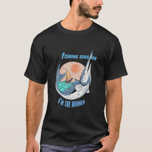 Fishing Season I'm The Winner Fishing In The River T-Shirt