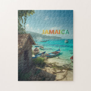 Fishing shack and small boats jigsaw puzzle