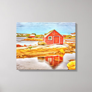 Fishing Shack on Fogo Island Newfoundland Canvas Print