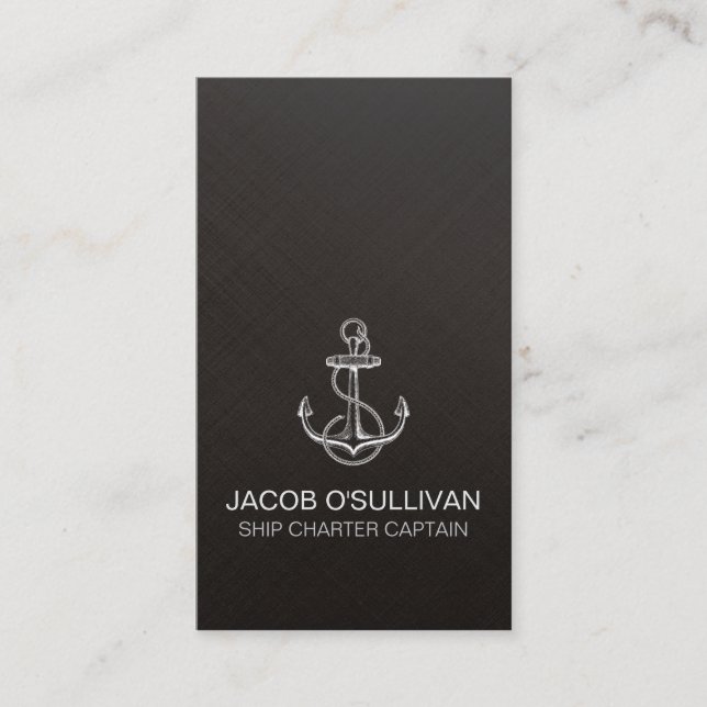 Fishing Ship Boat Charter Captain Business Card (Front)